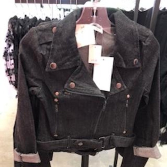 Jackets & Blazers - Black jean rider jaclet
